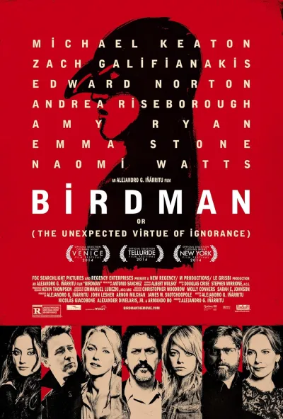 Legendas para o filme Birdman ou (A Inesperada Virtude da Ignorância)