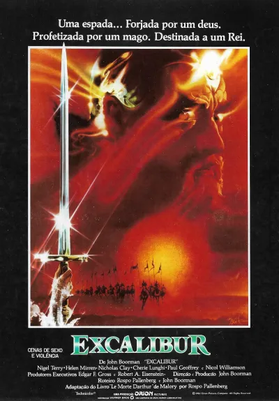 Legendas para o filme Excalibur, a Espada do Poder